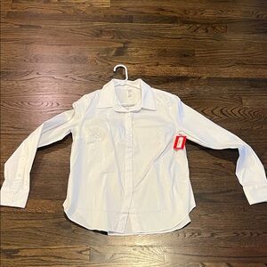 NWOT SPANX white poplin layering pullover large